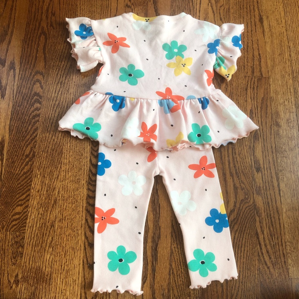 NEW First Impressions Floral Outfit 18 Months - Picture 3 of 11